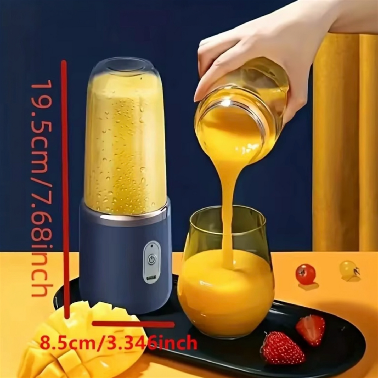 Portable Electric Blender 400ml - USB Rechargeable Smoothie Maker | LuxHaven