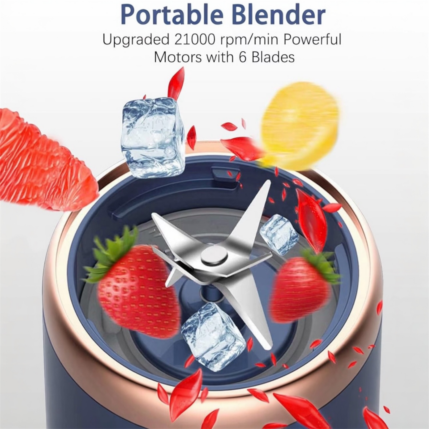Portable Electric Blender 400ml - USB Rechargeable Smoothie Maker | LuxHaven