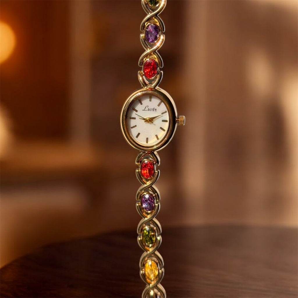 High-End Luxury Women’s Watch with Colorful Tourmalines