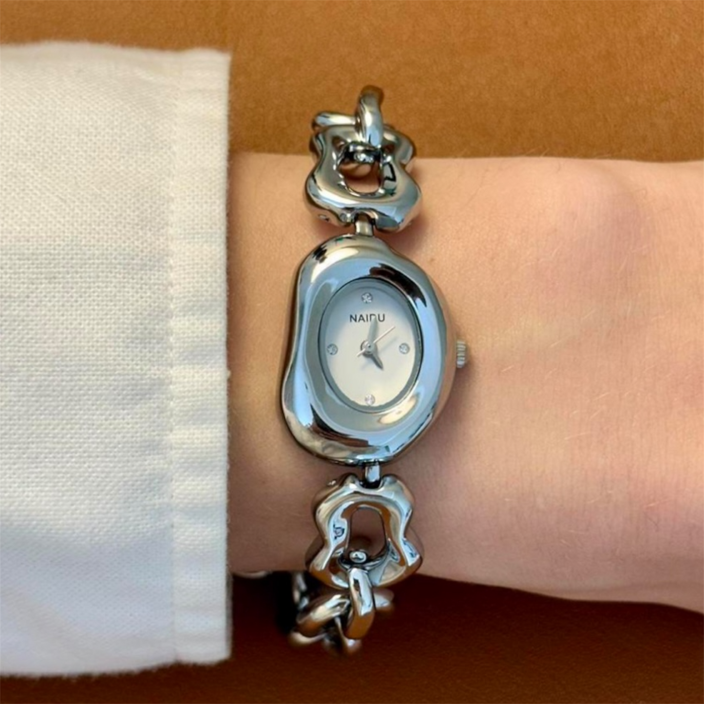 Cheese Shape Vintage Bracelet Watch | Luxury Irregular Ladies Wristwatch