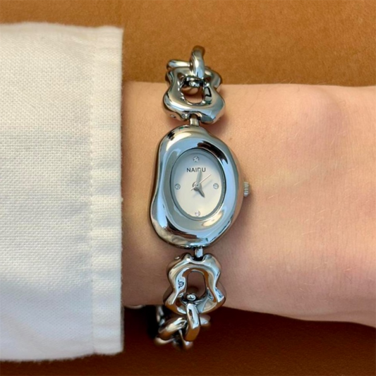 Cheese Shape Vintage Bracelet Watch | Luxury Irregular Ladies Wristwatch