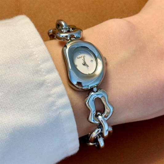 Cheese Shape Vintage Bracelet Watch | Luxury Irregular Ladies Wristwatch