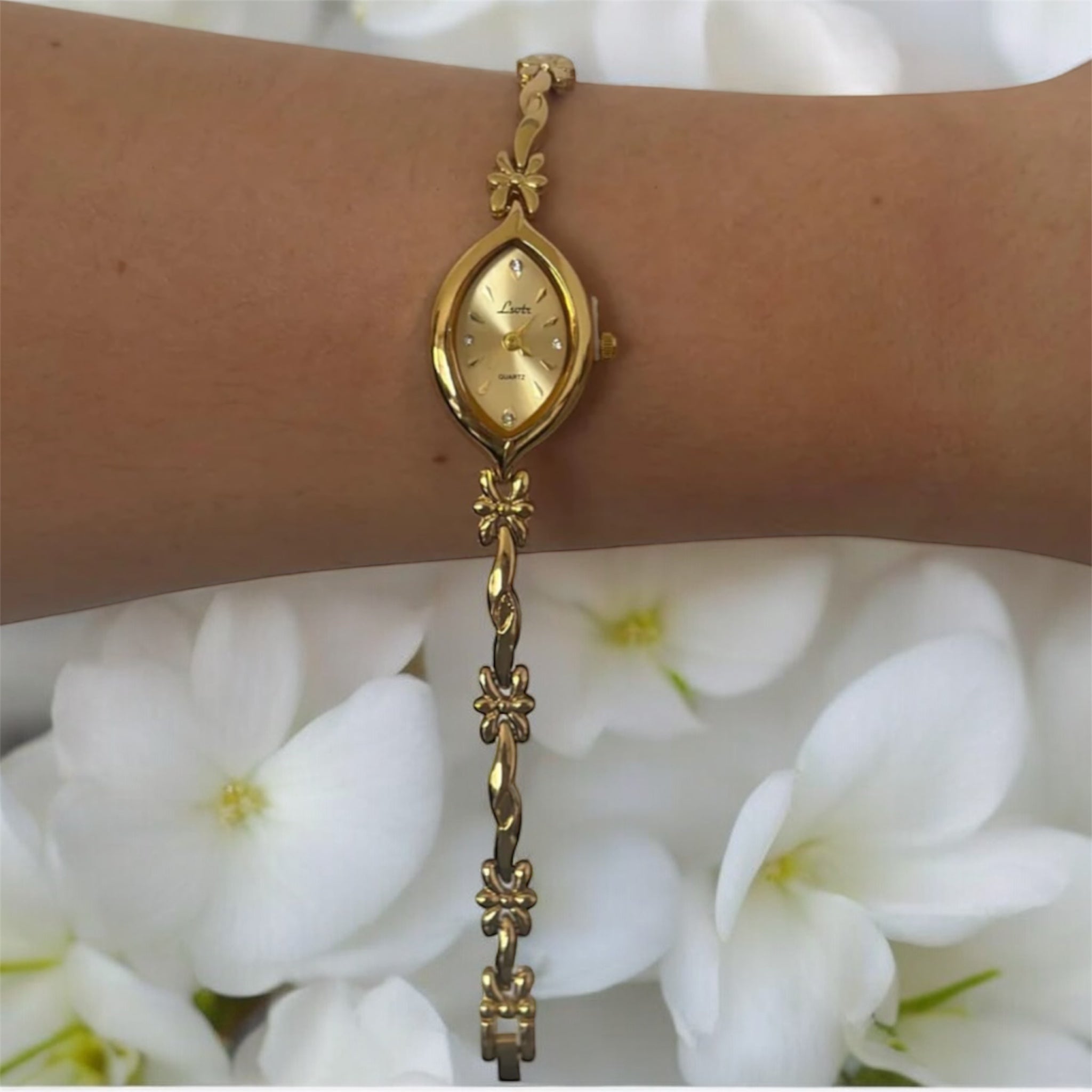 French Retro Gold Small Dial Women’s Watch