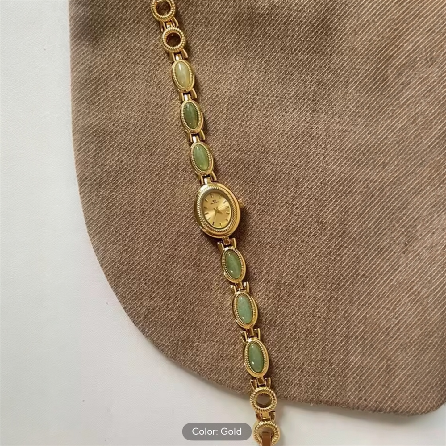 2025 Luxury Oval Rhinestone Gold Watch - Elegant Women's Bracelet Edition