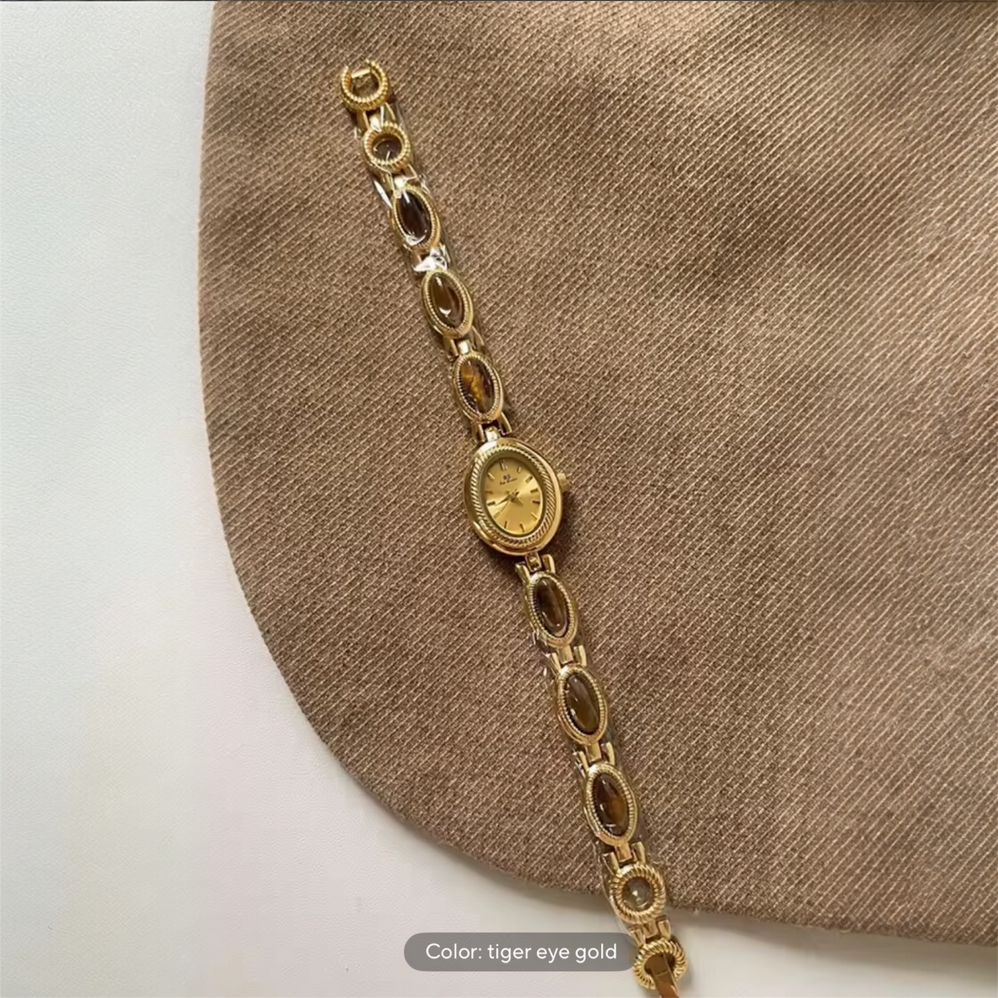 2025 Luxury Oval Rhinestone Gold Watch - Elegant Women's Bracelet Edition