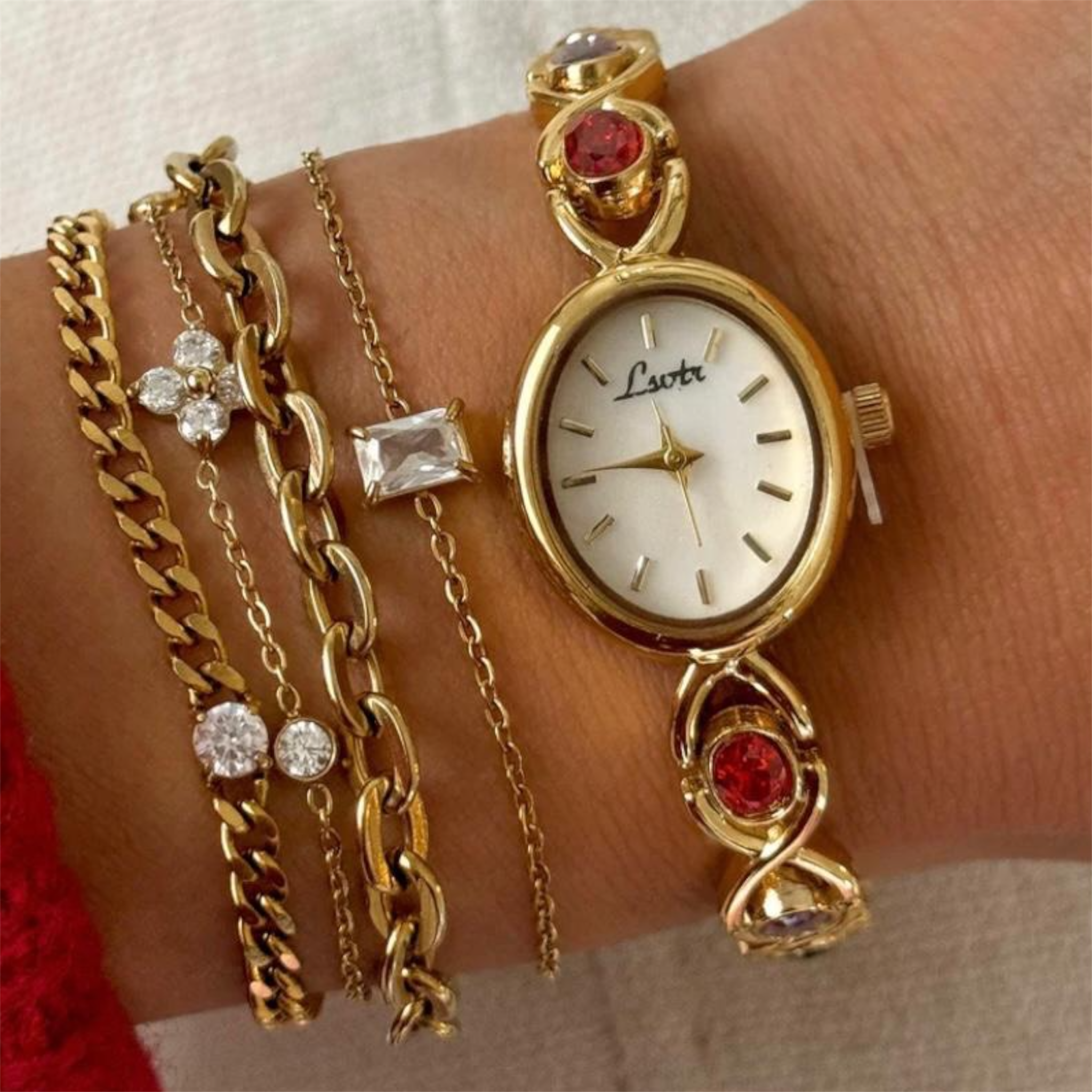 High-End Luxury Women’s Watch with Colorful Tourmalines